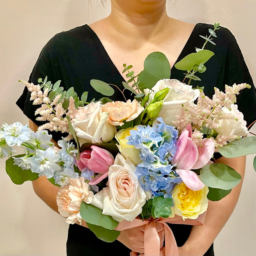 Pastel Grace Bloom Mix Bridal Bouquet