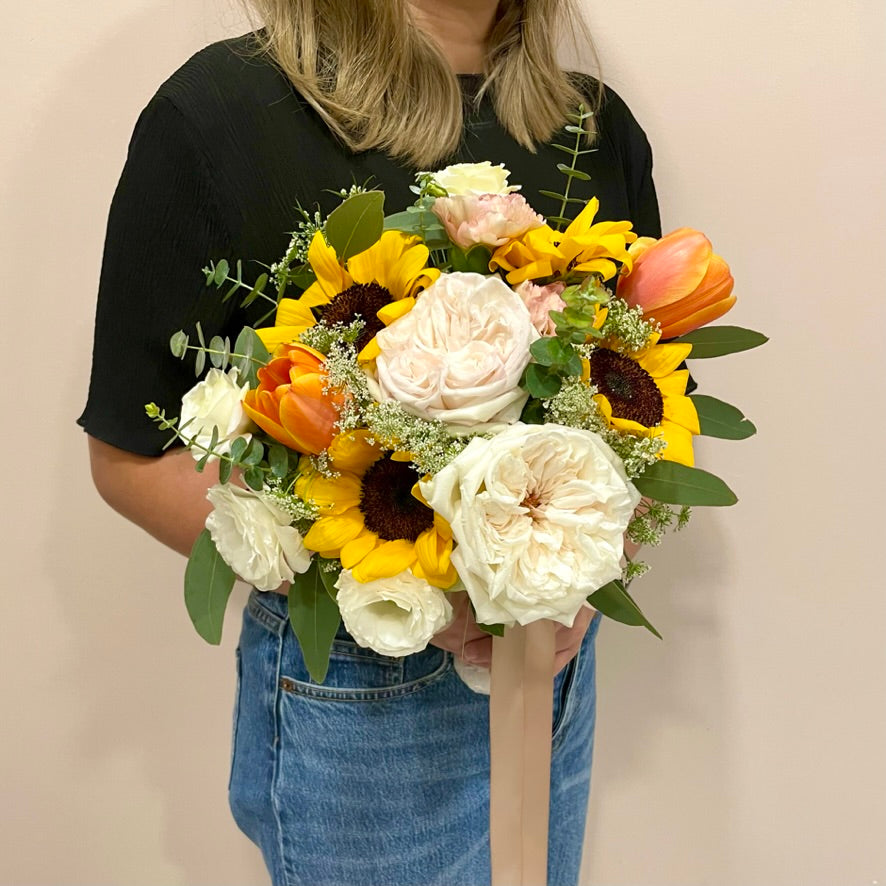 Sunflower Tulip Bliss Bridal Bouquet