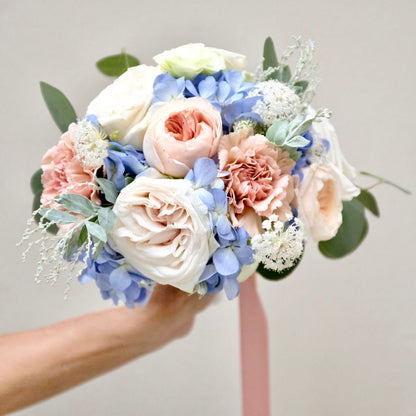 Blushing Skies Hydrangea Bridal Bouquet