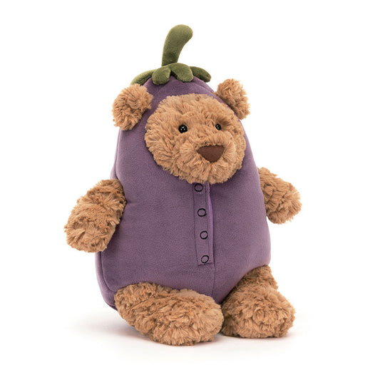 Jellycat Soft Toy Bartholomew Bear Aubergine