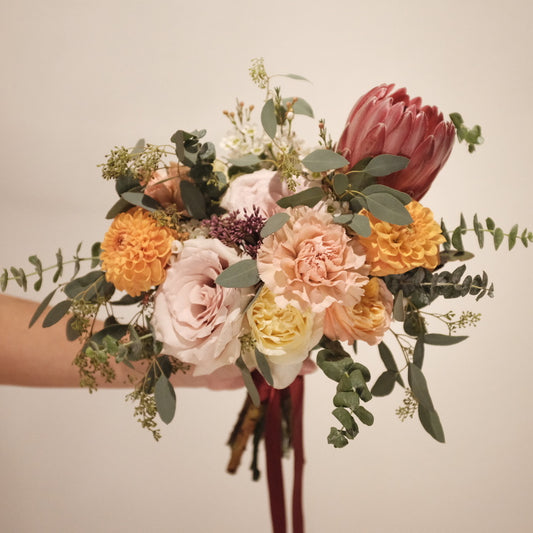 Protea Red Ice Bridal bouquet